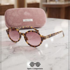Lunettes de soleil Miu Miu rondes écaille avec verres teintés