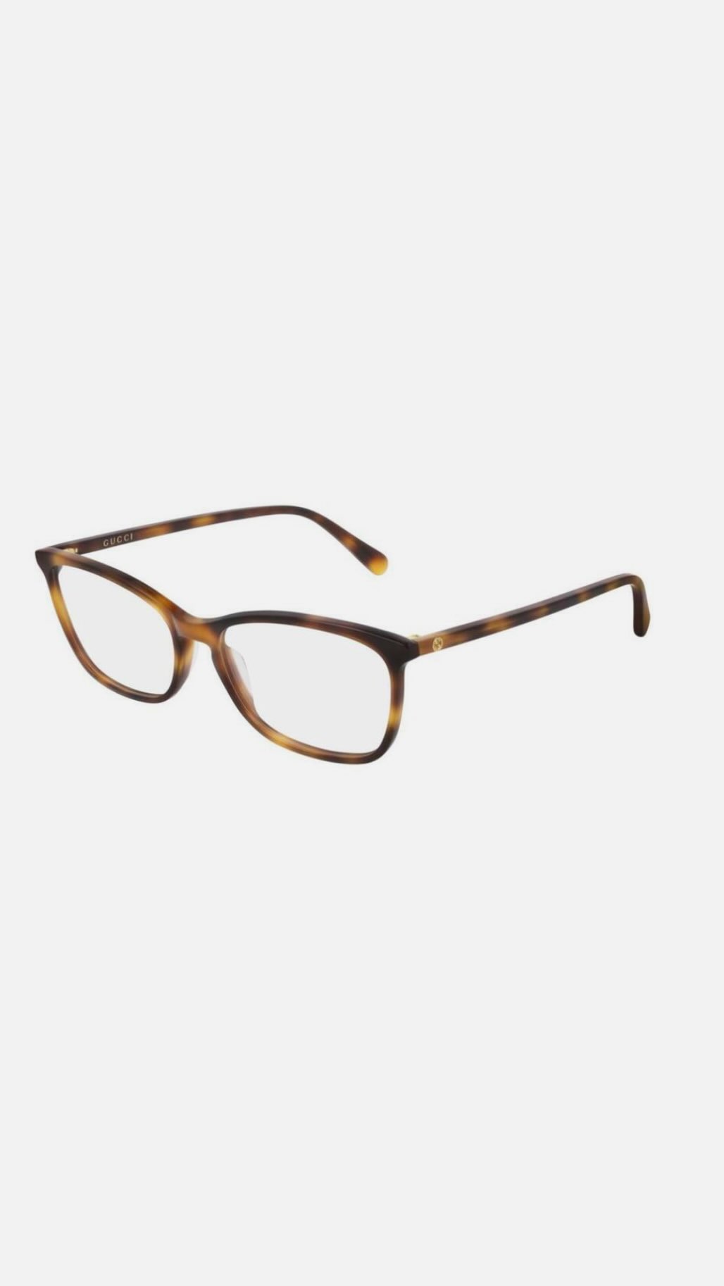Lunettes de vue rectangulaires Gucci écaille de tortue