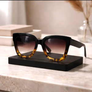 Lunettes de soleil Céline oversize noir et écaille